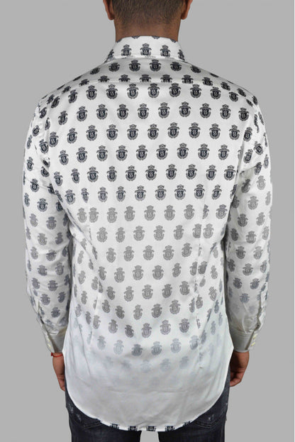 Billionaire Men Ls Milano All Over Shirt by Luosophy