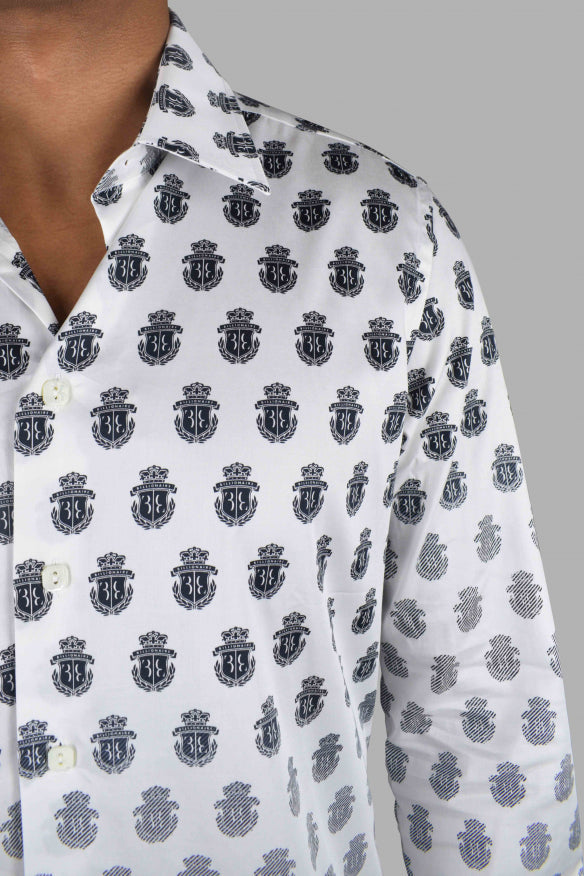 Billionaire Men Ls Milano All Over Shirt by Luosophy