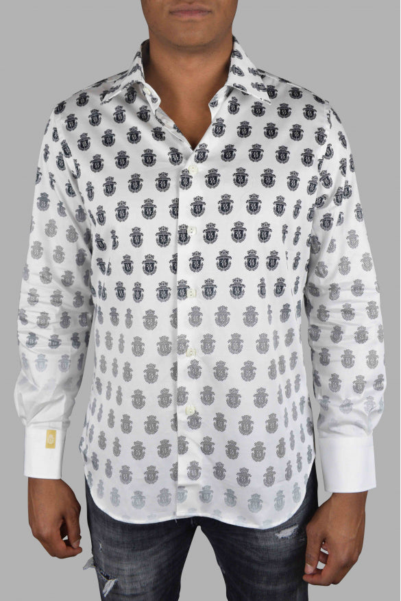 Billionaire Men Ls Milano All Over Shirt by Luosophy