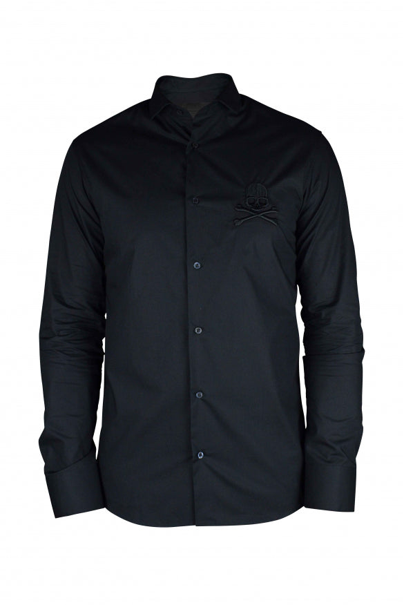 Philipp Plein Men Diamond Cut Ls Skull Shirt by Luosophy