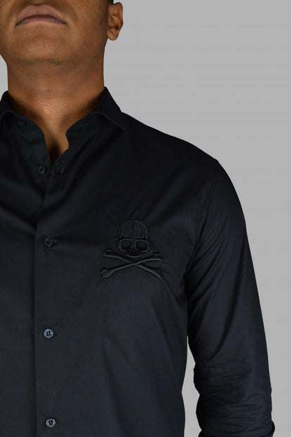 Philipp Plein Men Diamond Cut Ls Skull Shirt by Luosophy