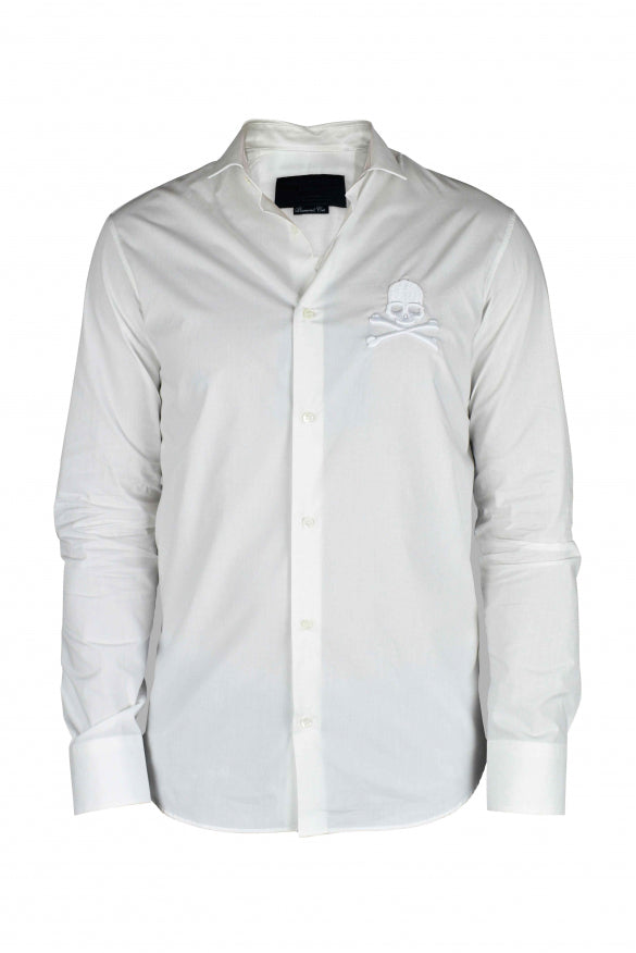 Philipp Plein Men Diamond Cut Ls Skull Shirt by Luosophy
