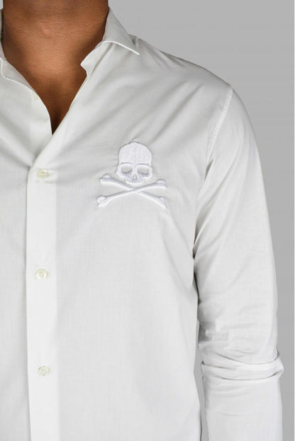 Philipp Plein Men Diamond Cut Ls Skull Shirt by Luosophy