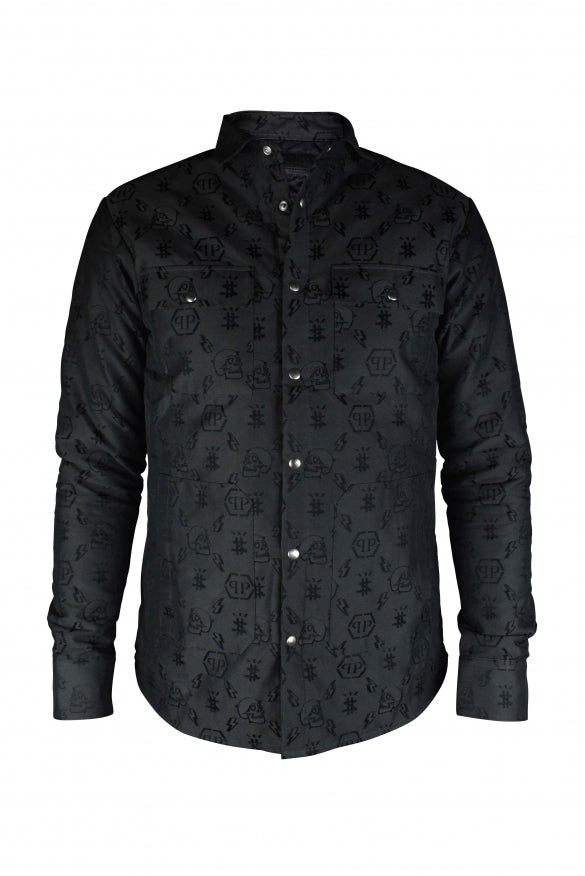 Philipp Plein Men Ls Monogram Shirt by Luosophy