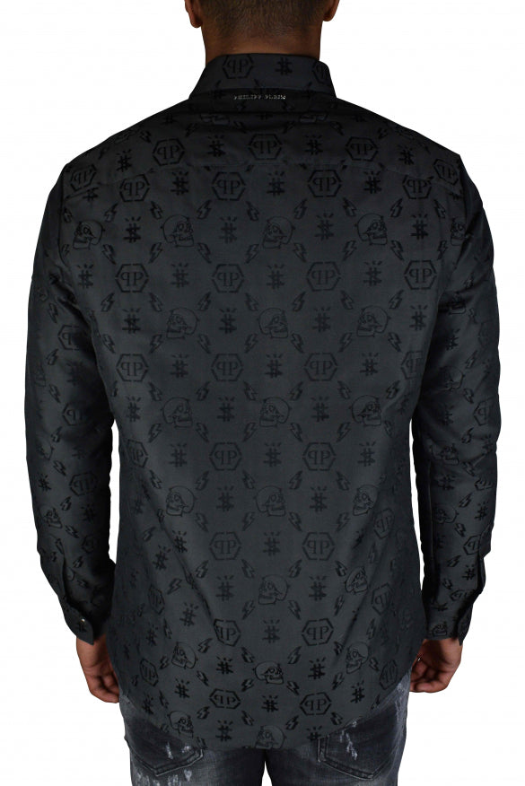 Philipp Plein Men Ls Monogram Shirt by Luosophy
