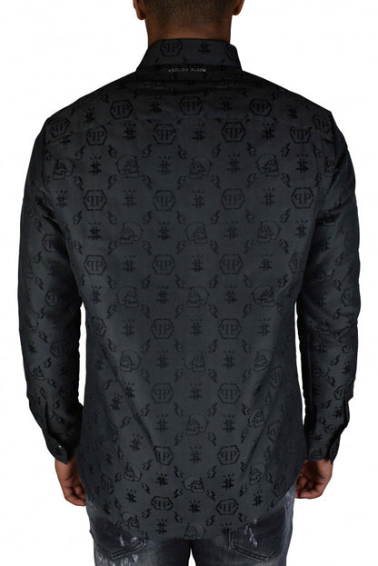Philipp Plein Men Ls Monogram Shirt by Luosophy