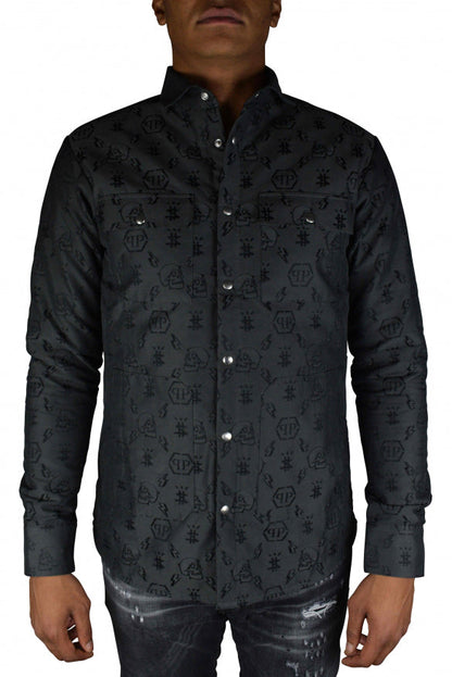 Philipp Plein Men Ls Monogram Shirt by Luosophy