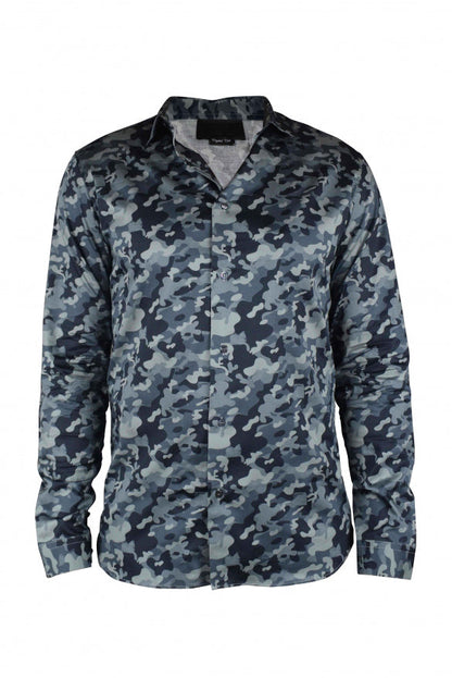 Philipp Plein Men Ls Camouflage Shirt by Luosophy