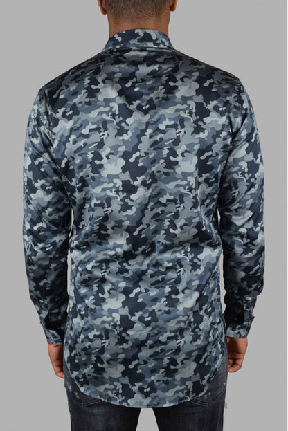 Philipp Plein Men Ls Camouflage Shirt by Luosophy