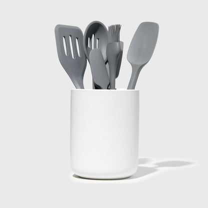 Short Stoneware Utensil Holder