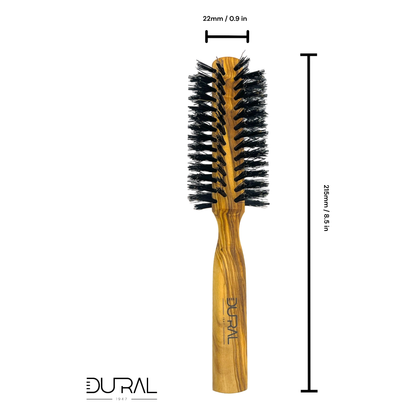 Dural Olive wood round hair brush with boar bristles - 10 rows by Pasteur Pharmacy