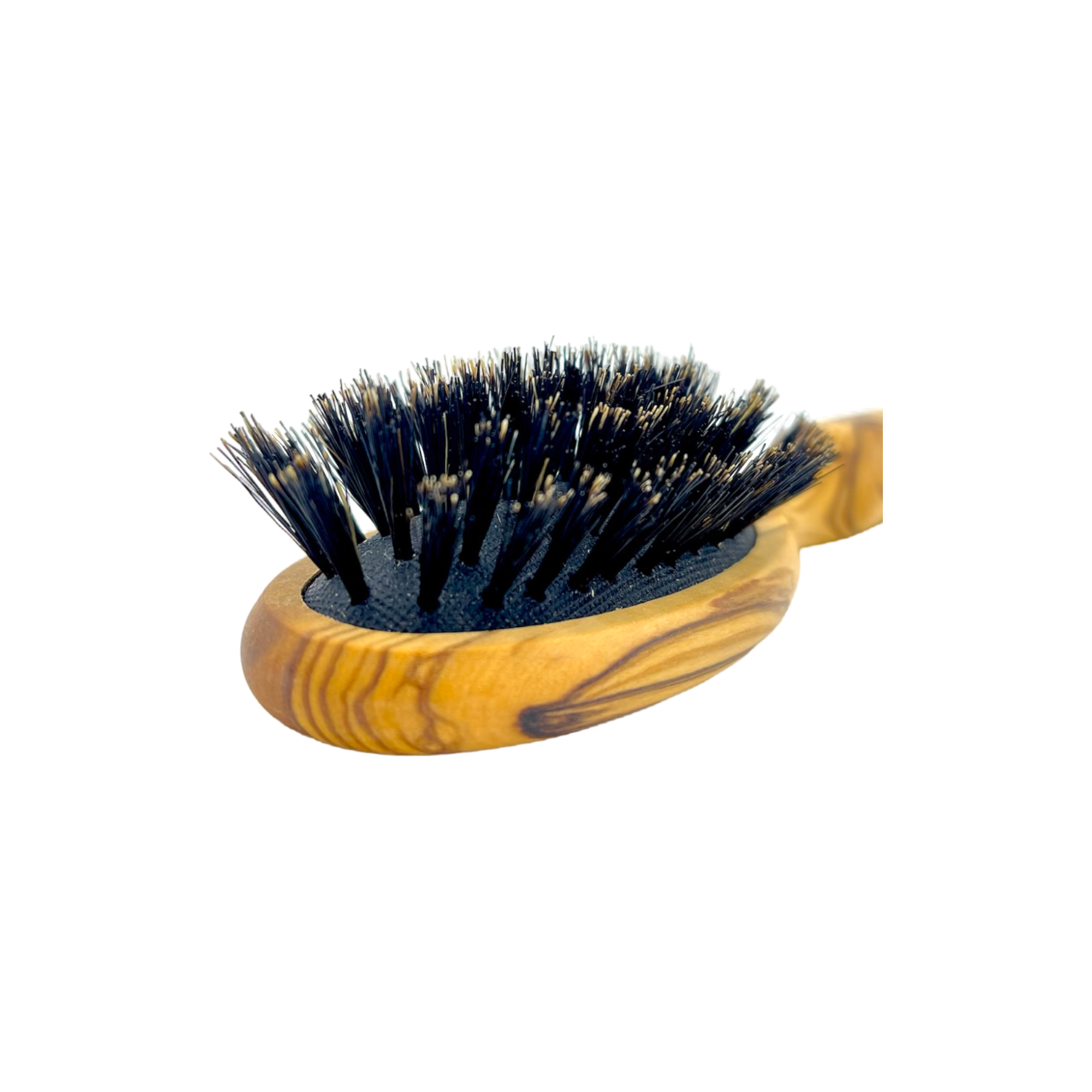 Dural Olive Wood rubber cushion hair brush with boar bristles by Pasteur Pharmacy