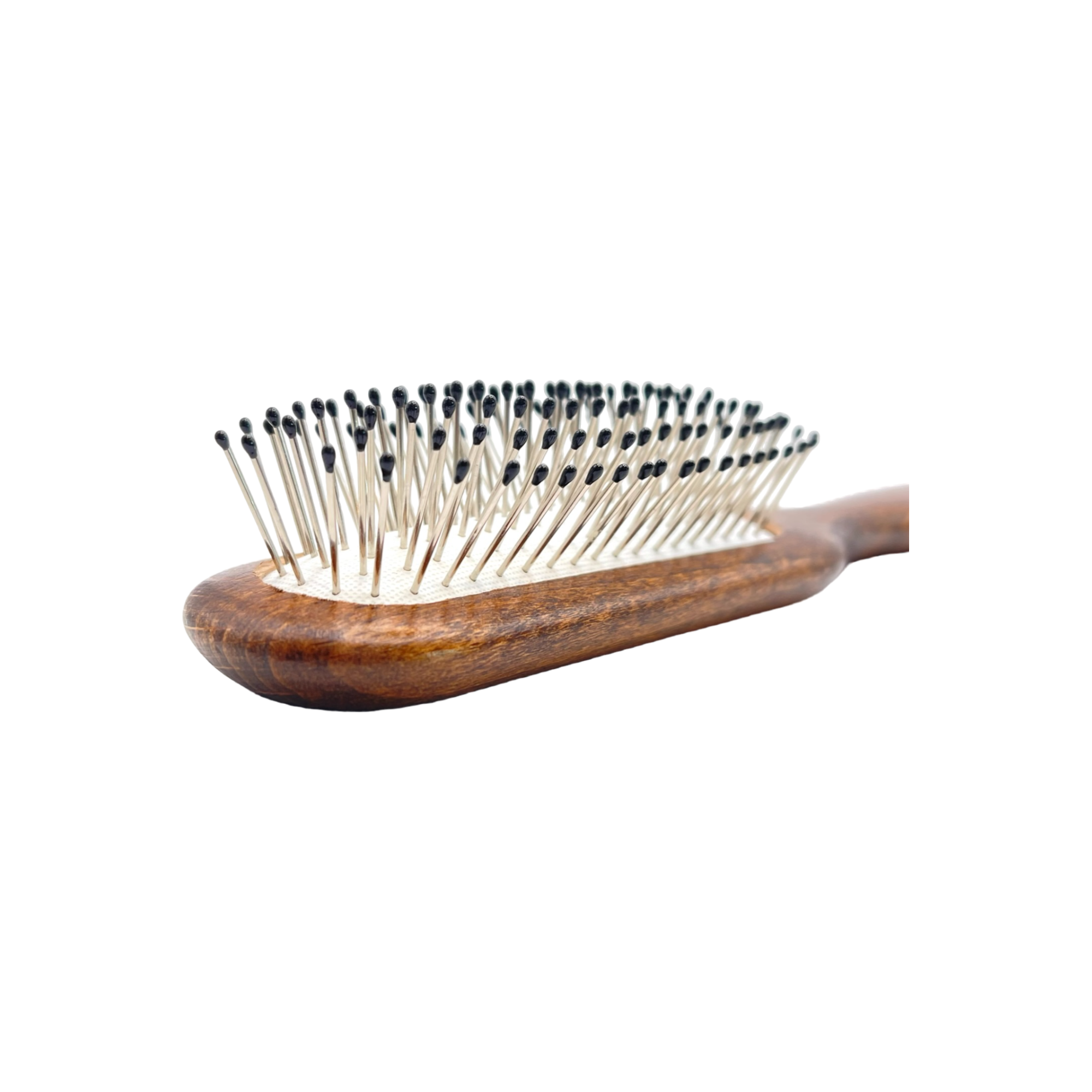 Dural Beech wood rubber cushion hair brush with steel pins and ball tips by Pasteur Pharmacy