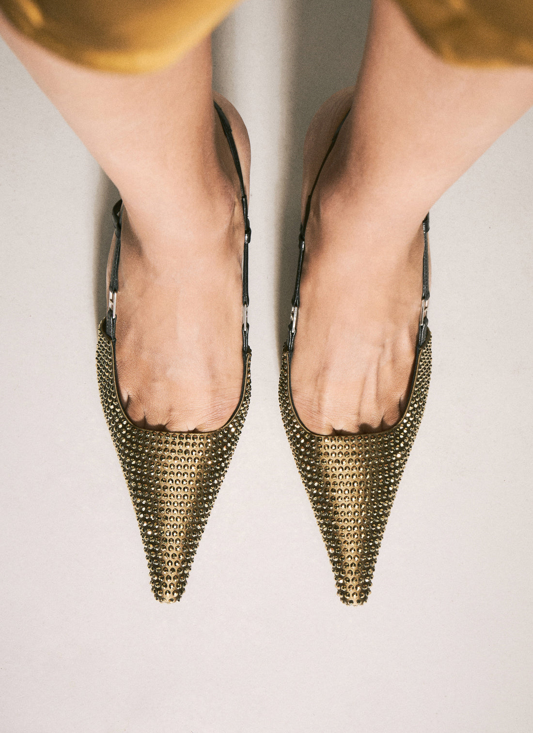 Saint Laurent Women Crystal-Embellished Pumps by Luosophy