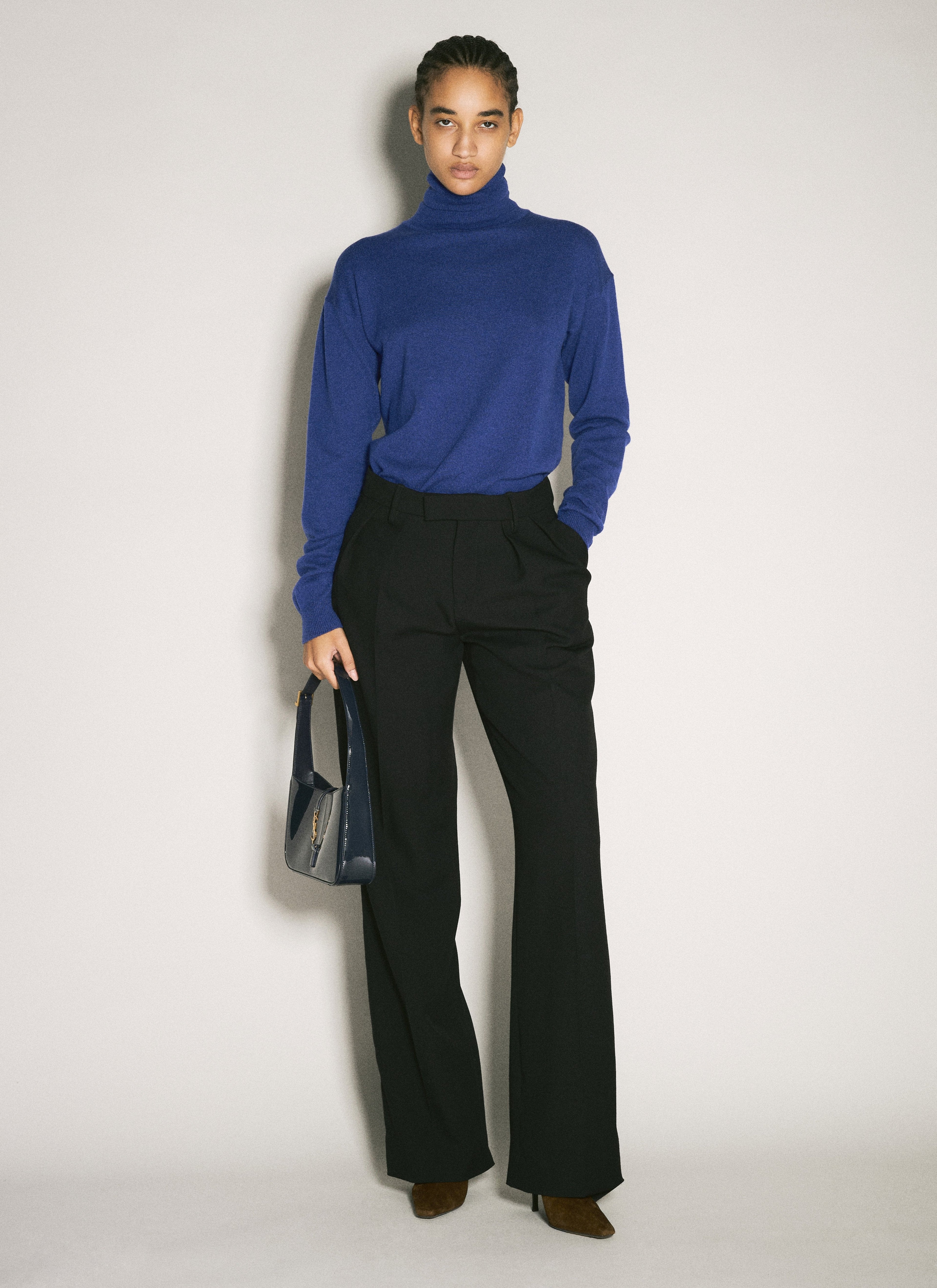 Saint Laurent Women Turtleneck Garter Sweater by Luosophy