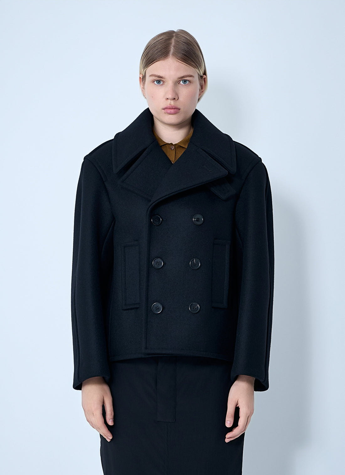 Saint Laurent Women Wool Coat by Luosophy