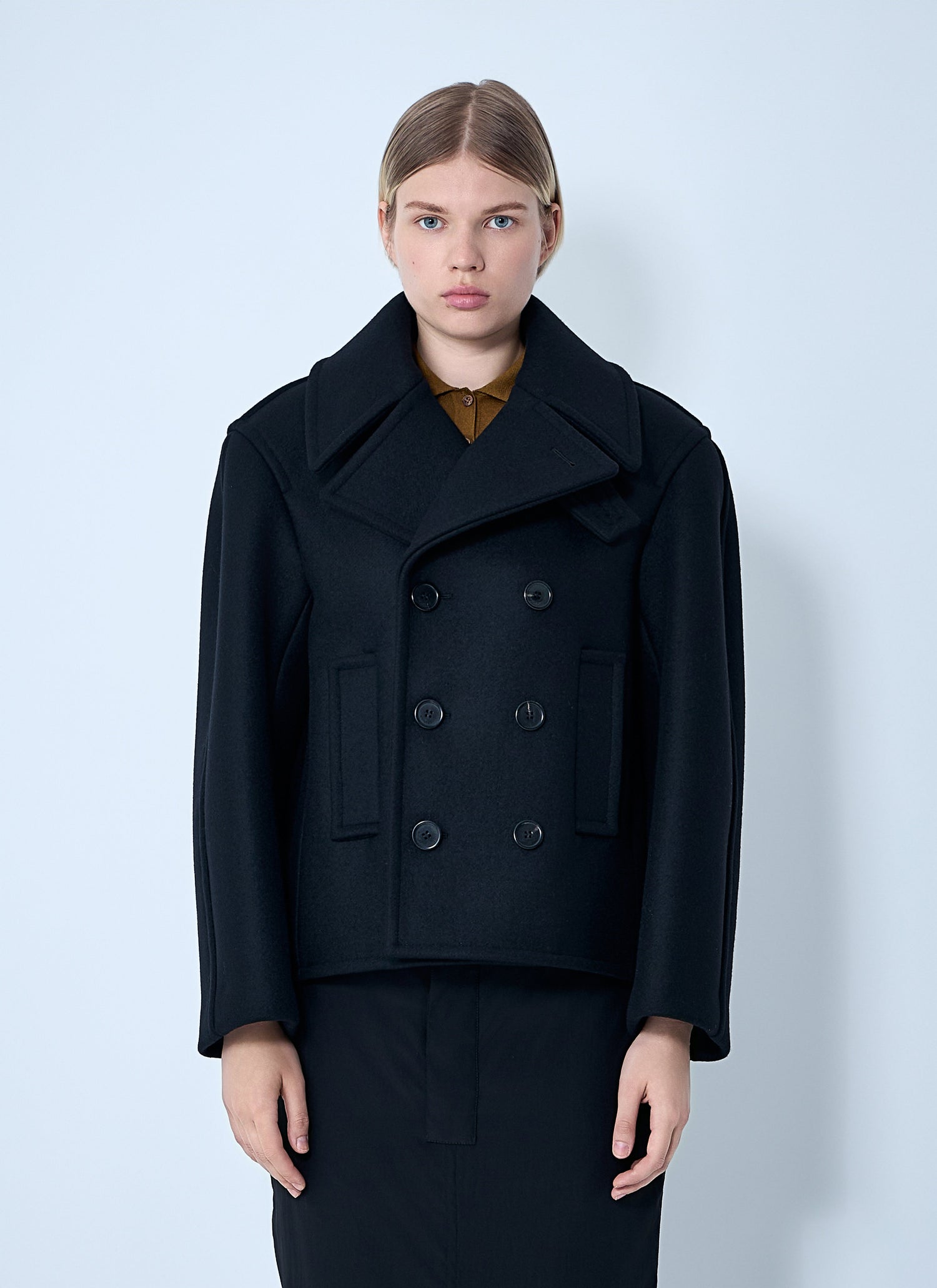 Saint Laurent Women Wool Coat by Luosophy