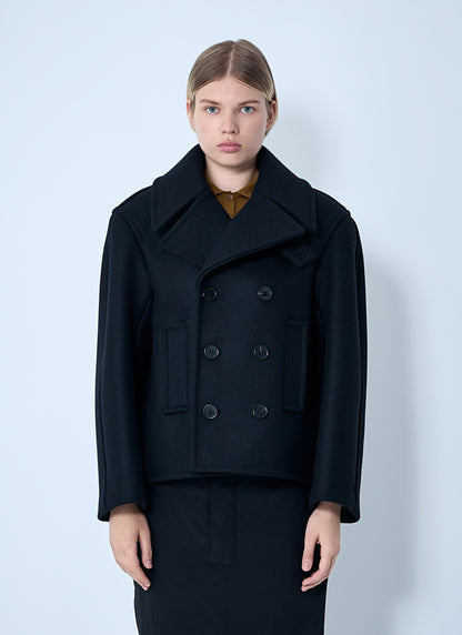 Saint Laurent Women Wool Coat by Luosophy