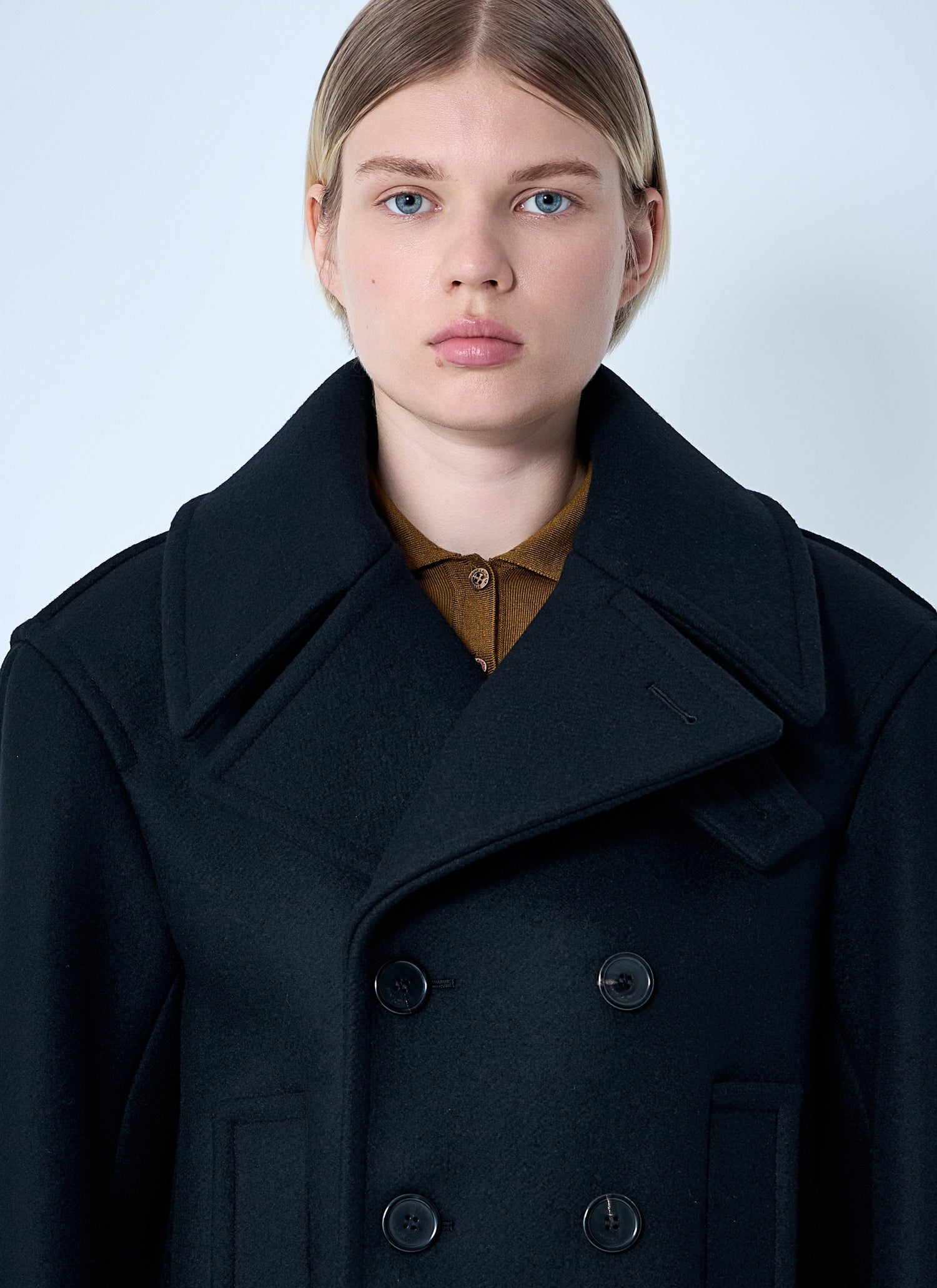 Saint Laurent Women Wool Coat by Luosophy