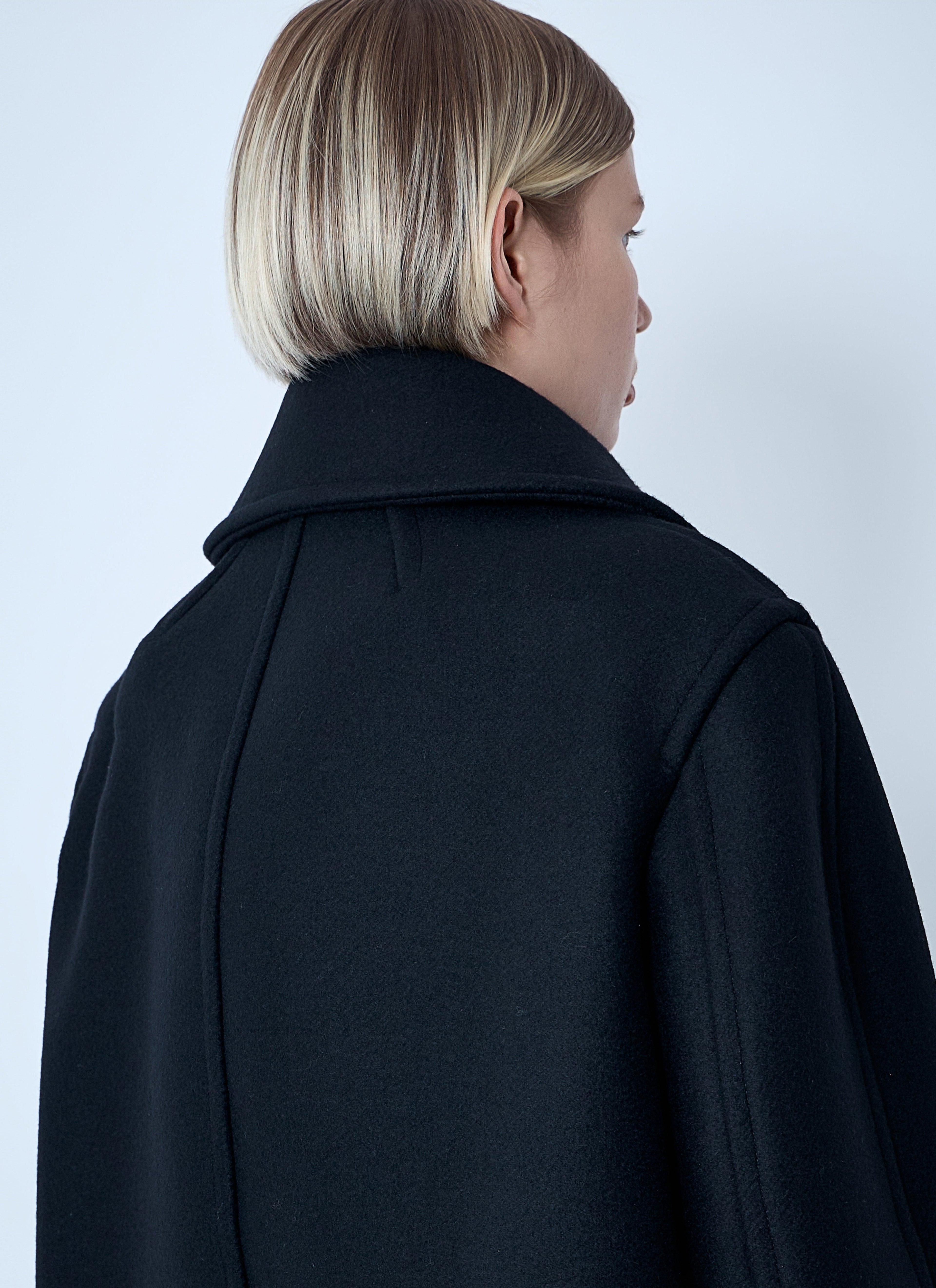 Saint Laurent Women Wool Coat by Luosophy