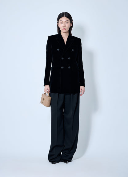 Saint Laurent Women Velvet Blazer by Luosophy