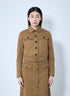 Saint Laurent Women Cotton Serge Crop Jacket by Luosophy