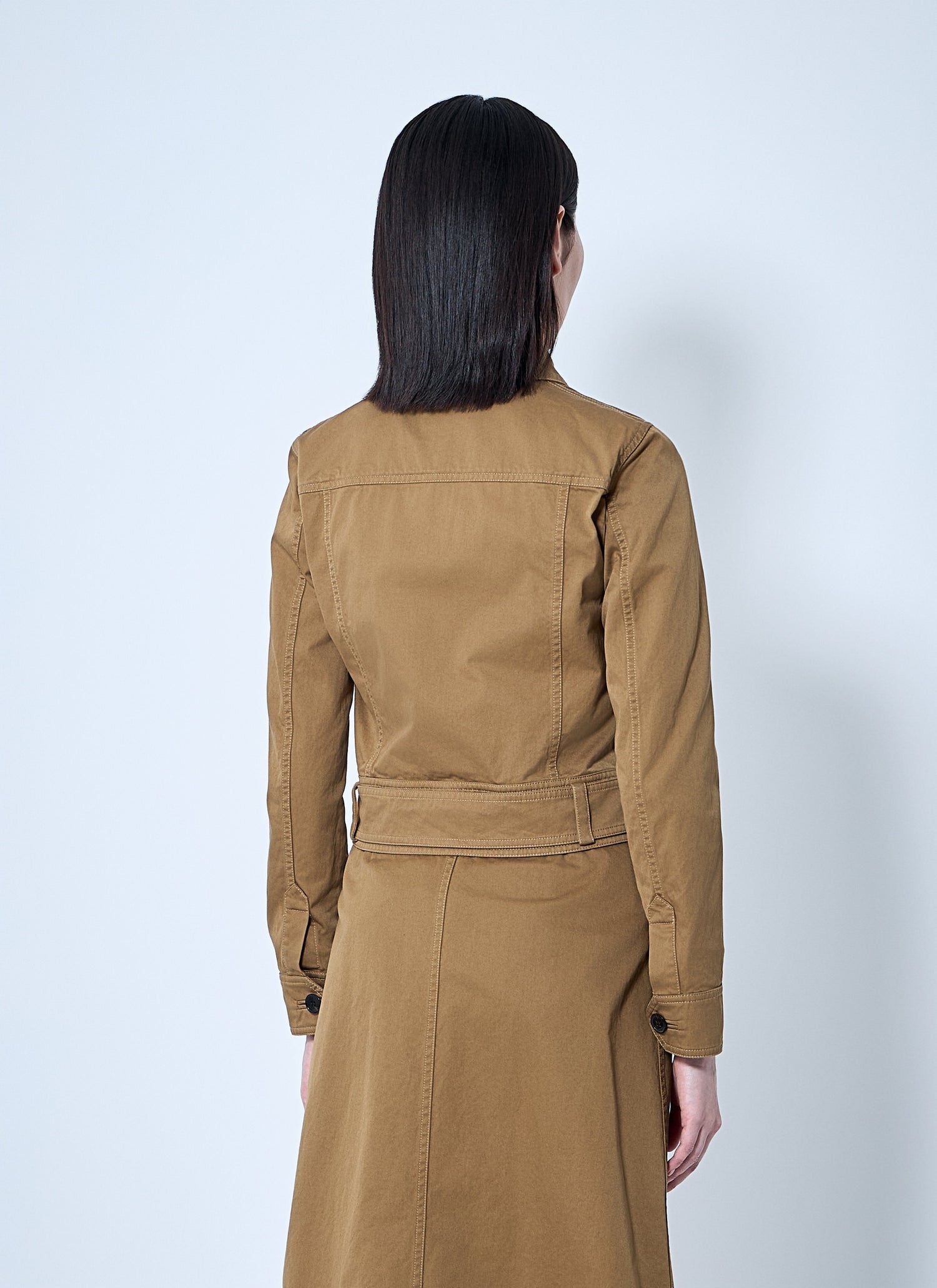 Saint Laurent Women Cotton Serge Crop Jacket by Luosophy