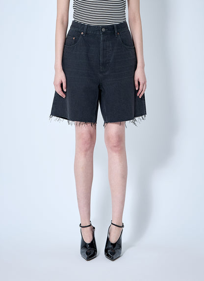 Saint Laurent Women Denim Shorts by Luosophy