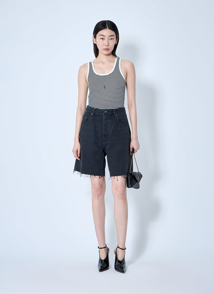 Saint Laurent Women Denim Shorts by Luosophy