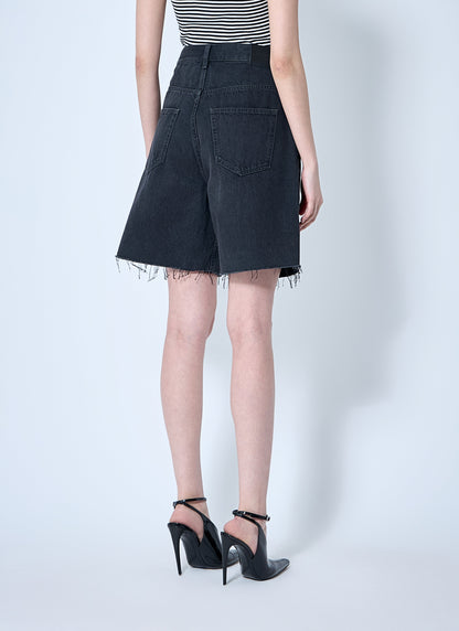 Saint Laurent Women Denim Shorts by Luosophy