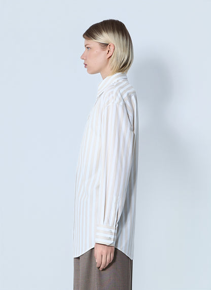 Saint Laurent Women Striped Button-Down Shirt by Luosophy
