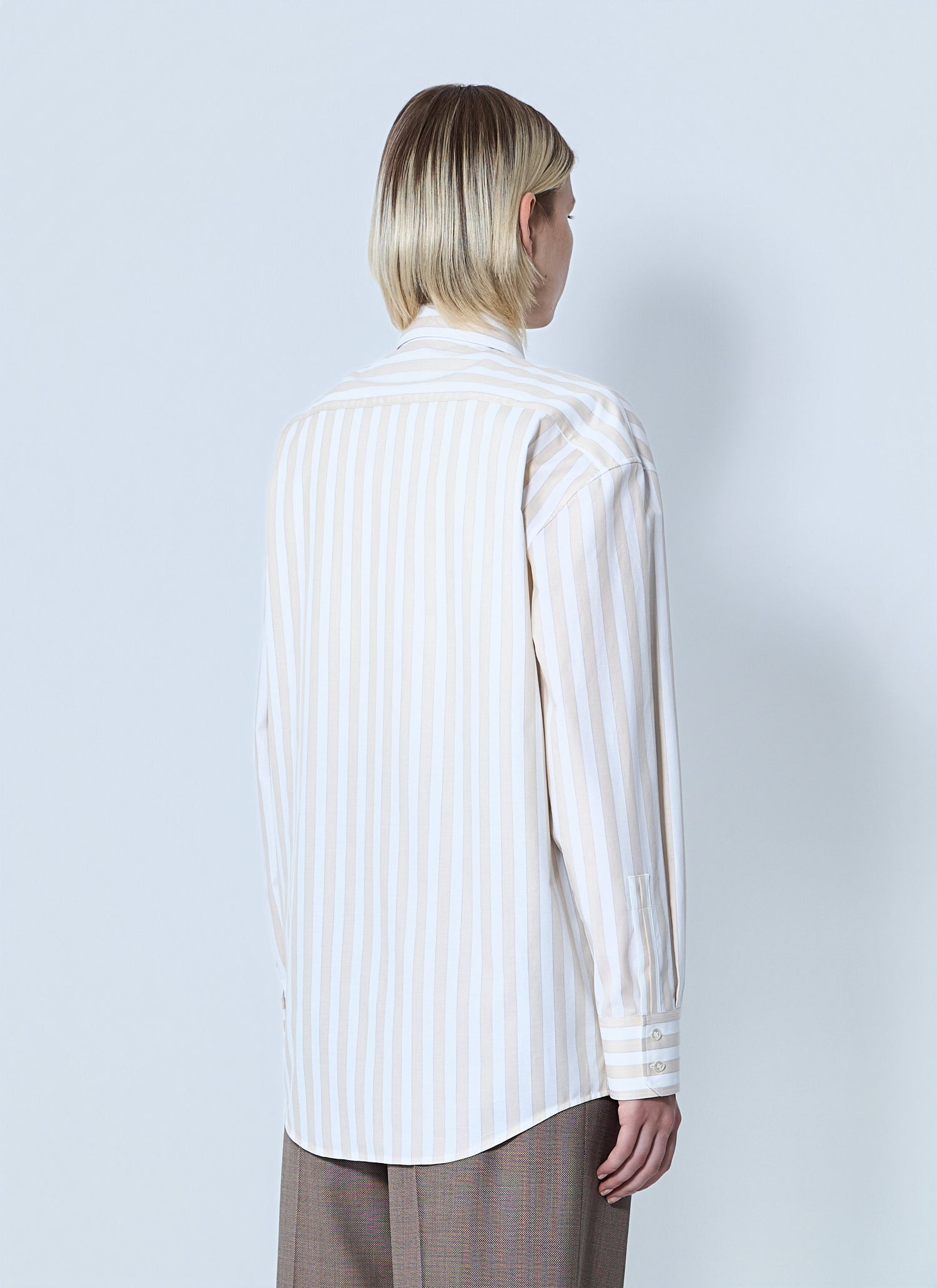 Saint Laurent Women Striped Button-Down Shirt by Luosophy