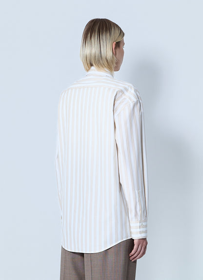 Saint Laurent Women Striped Button-Down Shirt by Luosophy