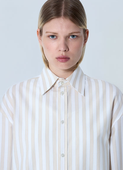 Saint Laurent Women Striped Button-Down Shirt by Luosophy