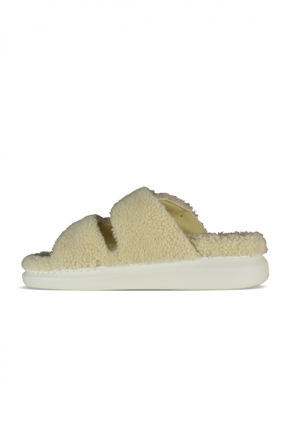 Alexander Mcqueen Men Shearling-Lined Slides by Luosophy