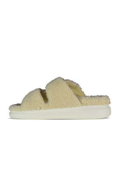 Alexander Mcqueen Men Shearling-Lined Slides by Luosophy