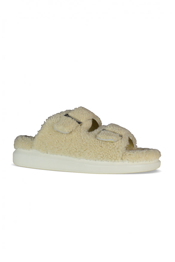 Alexander Mcqueen Men Shearling-Lined Slides by Luosophy