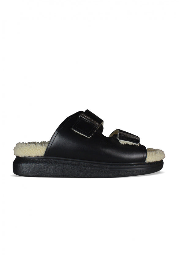 Alexander Mcqueen Women Shearling-Lined Slides by Luosophy