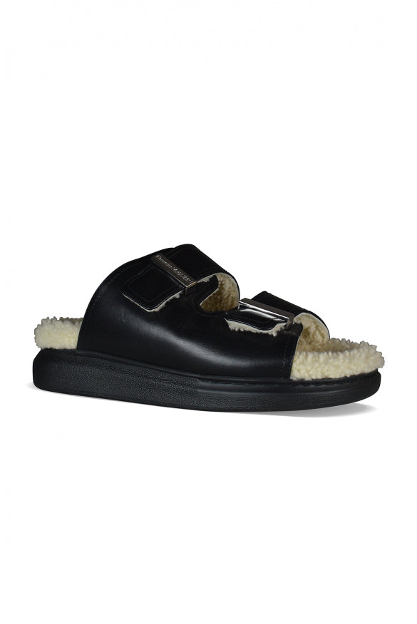 Alexander Mcqueen Women Shearling-Lined Slides by Luosophy