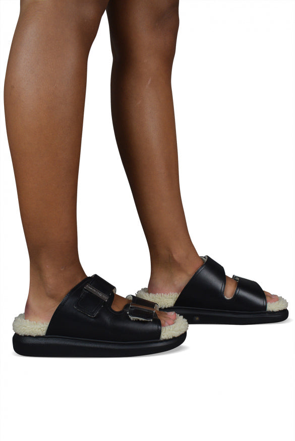 Alexander Mcqueen Women Shearling-Lined Slides by Luosophy