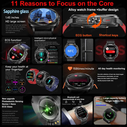 HealthTrack™ Smart Watch – Blood Pressure &amp; Heart Rate Monitor