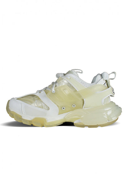Balenciaga Women Track Sneakers White Transparent by Luosophy