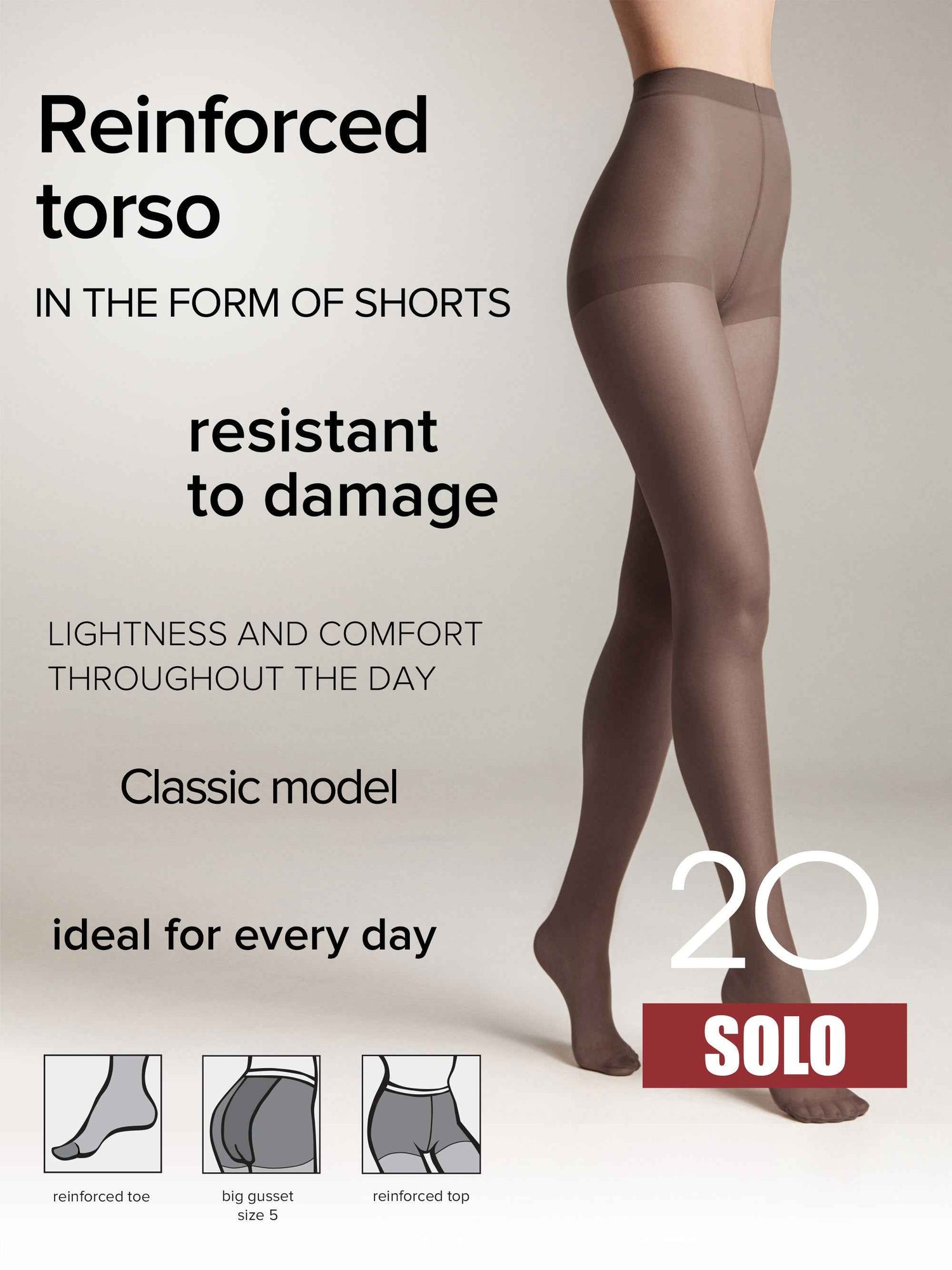 Tights Conte Solo 20 Den - Classic Pantyhose