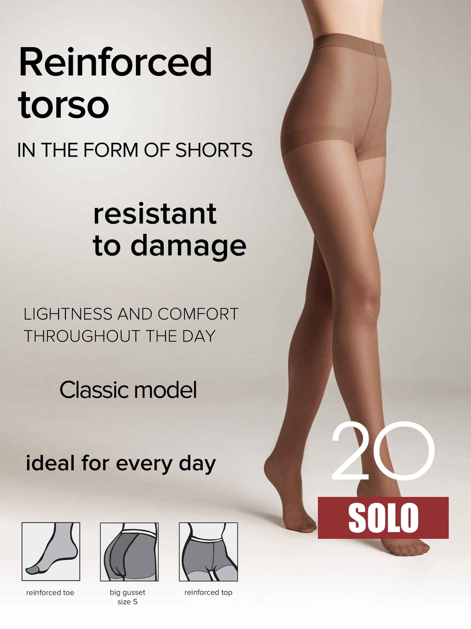 Tights Conte Solo 20 Den - Classic Pantyhose
