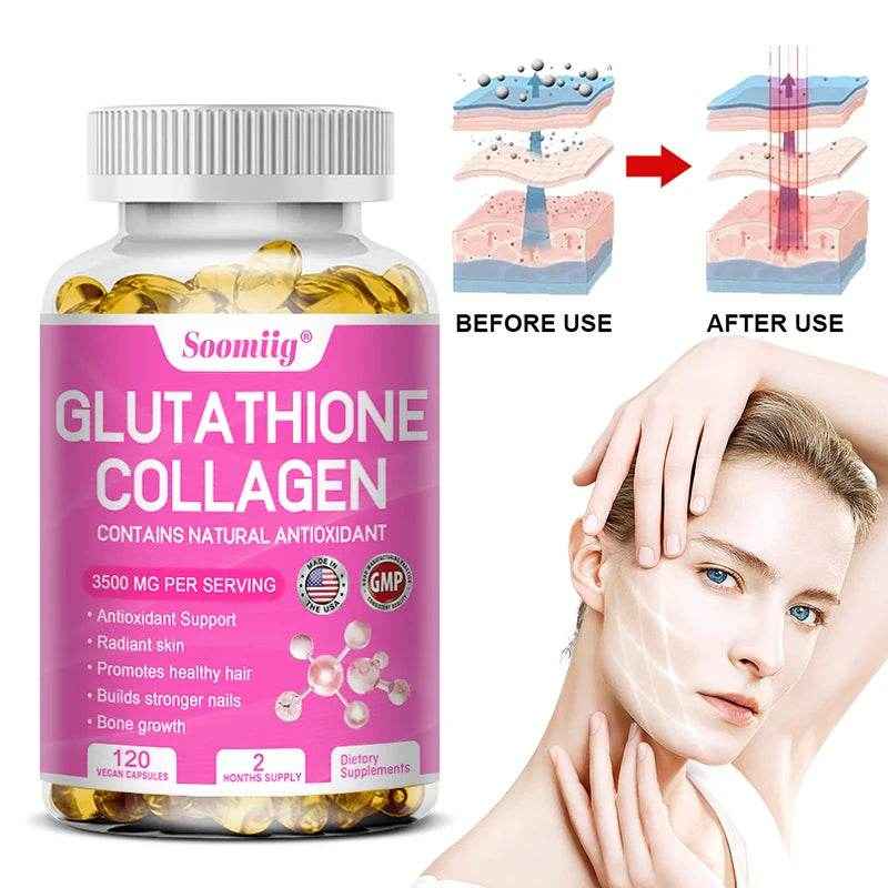 Collagen with Glutathione Supplement - 120 Capsules