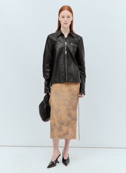Sportmax Women Nappa Leather Jacket by Luosophy