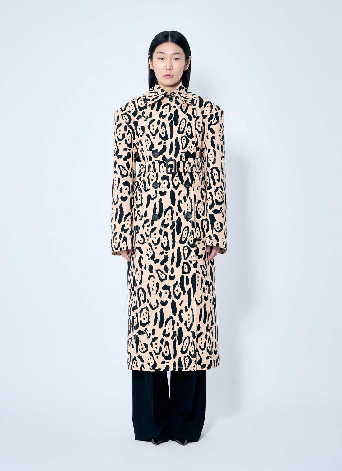 Sportmax Women Animal-Print Trench Coat by Luosophy