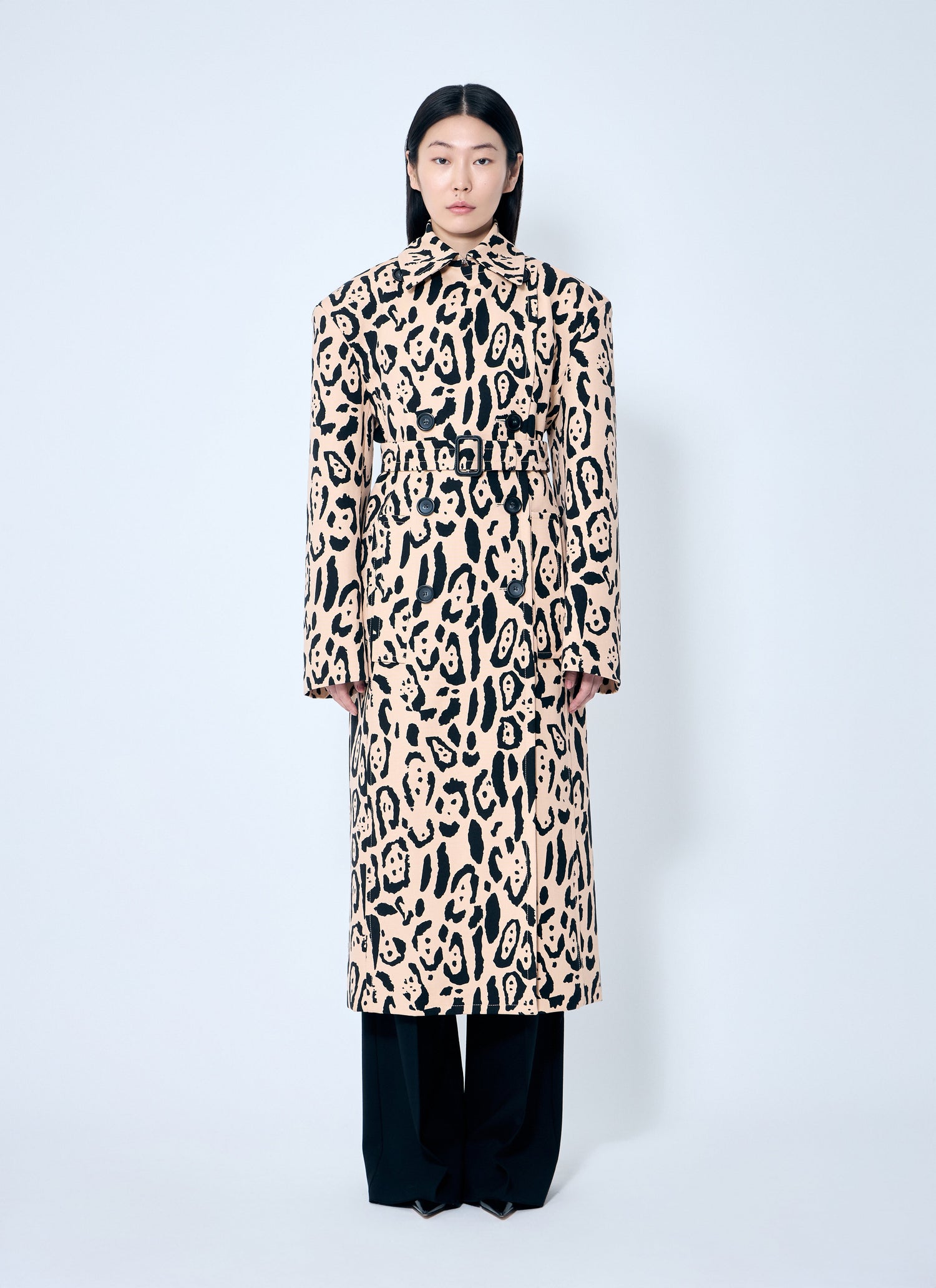Sportmax Women Animal-Print Trench Coat by Luosophy