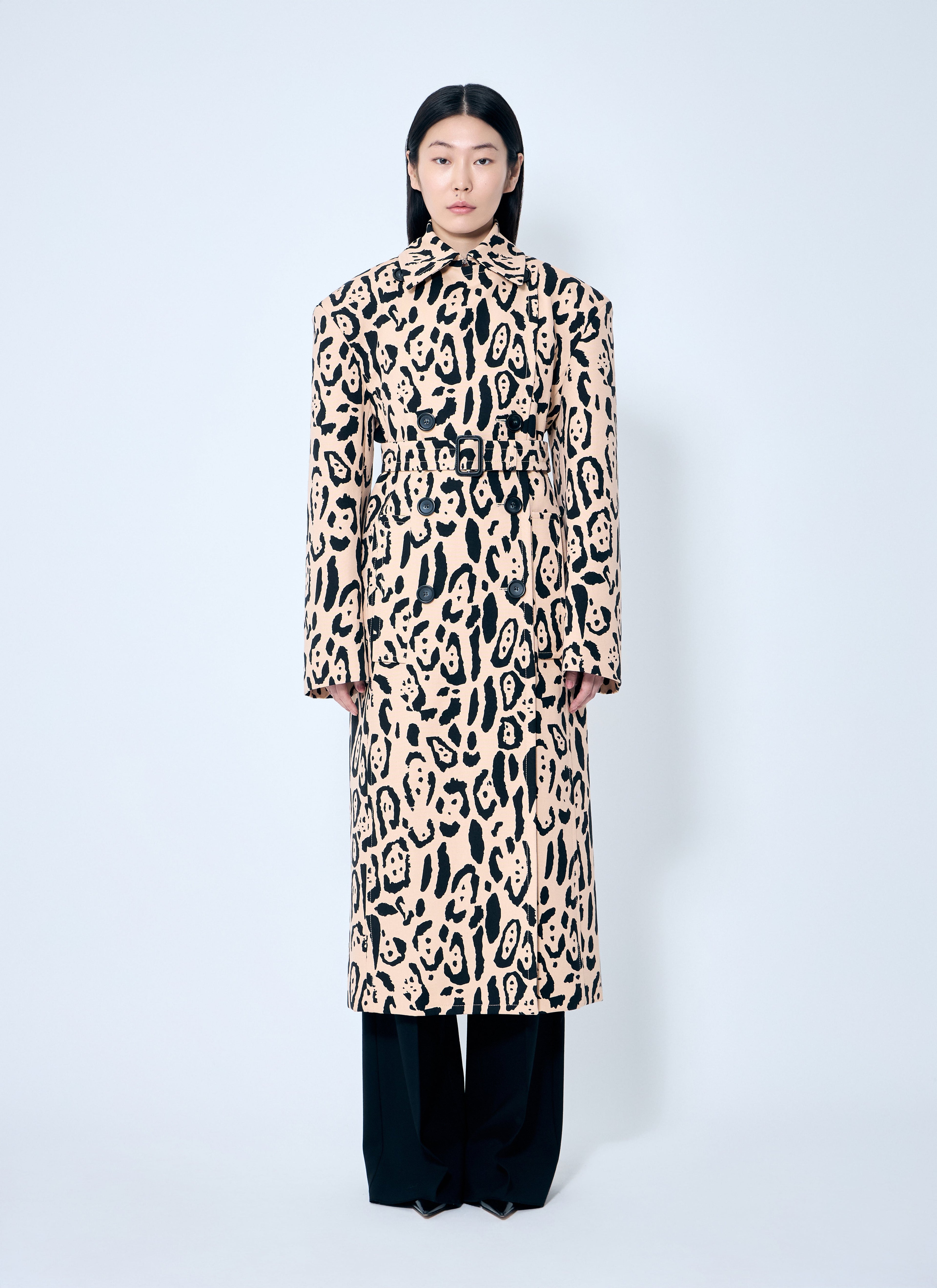 Sportmax Women Animal-Print Trench Coat by Luosophy