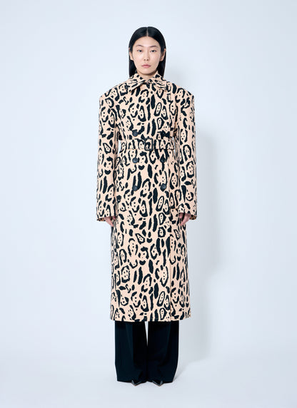 Sportmax Women Animal-Print Trench Coat by Luosophy